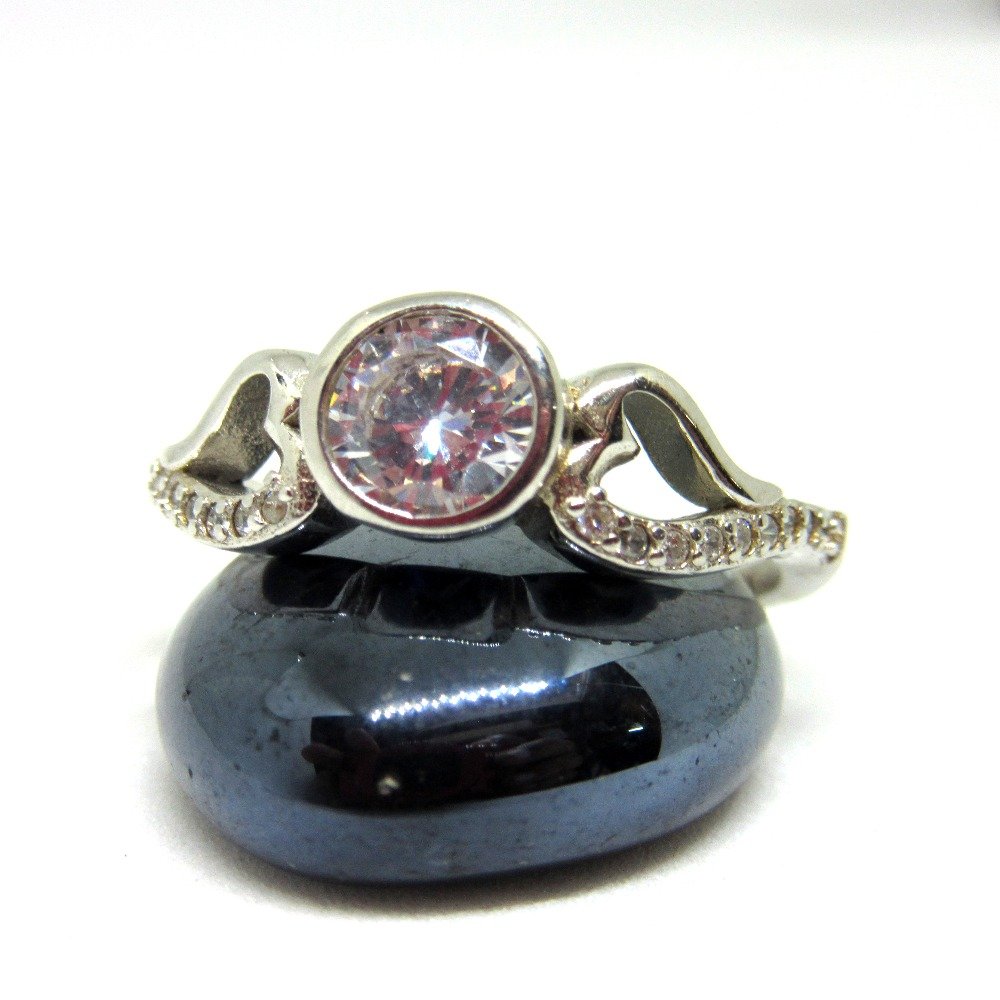 Silver single stone classic ring sr925-27