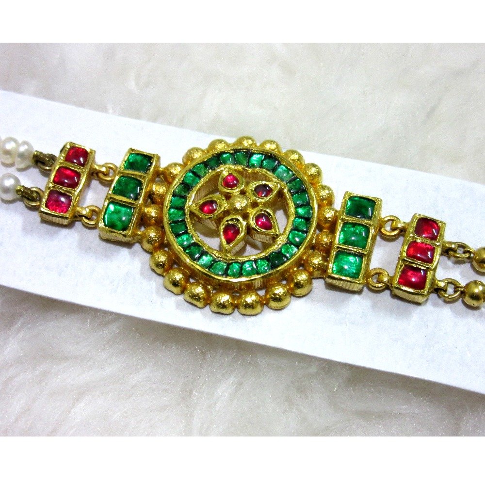 Gold minakari colorful antique bracelet