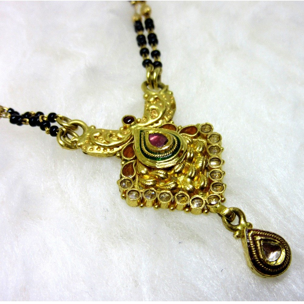 Gold Classic Semi Jadtar Mangalsutra