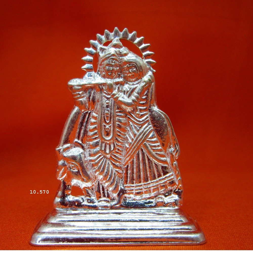 Silver Radha-Krishna Statue(murti) MRT-68