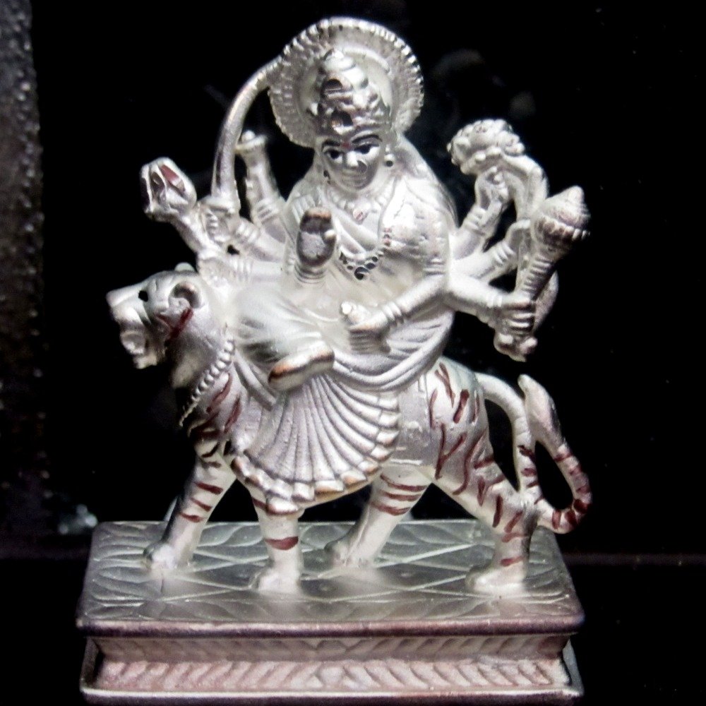 Silver 999 emreld ambe maa statue (murti) mrt-275