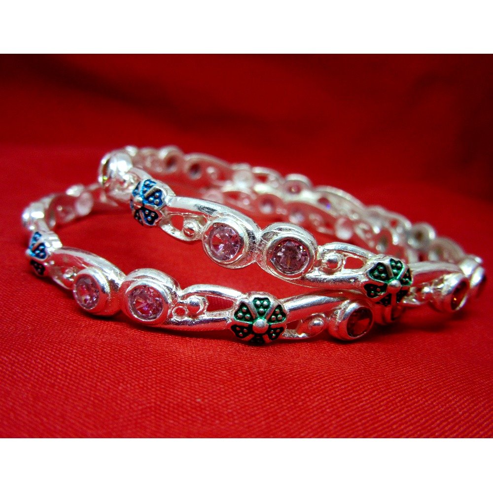 Silver 925 multi stone bangles sk925-6