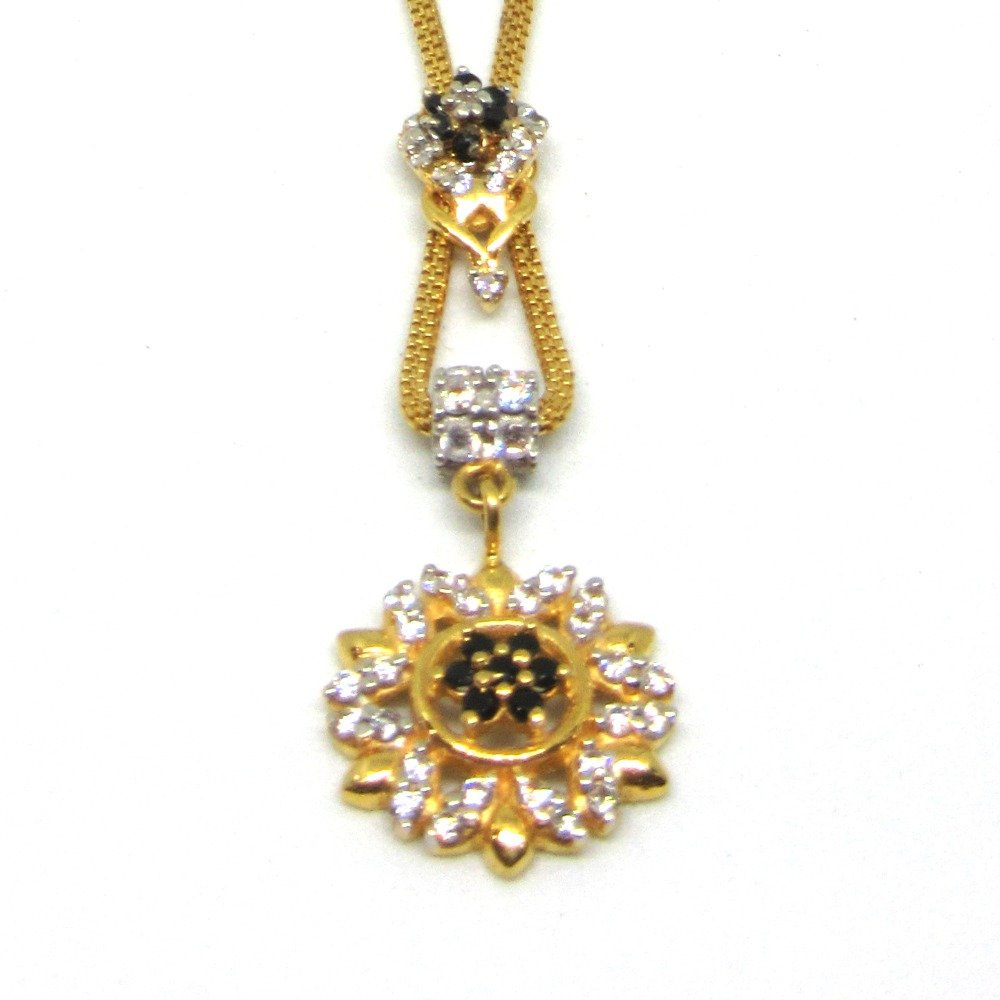 Gold Fancy Diamond DailyWear MangalSutra Dokiya
