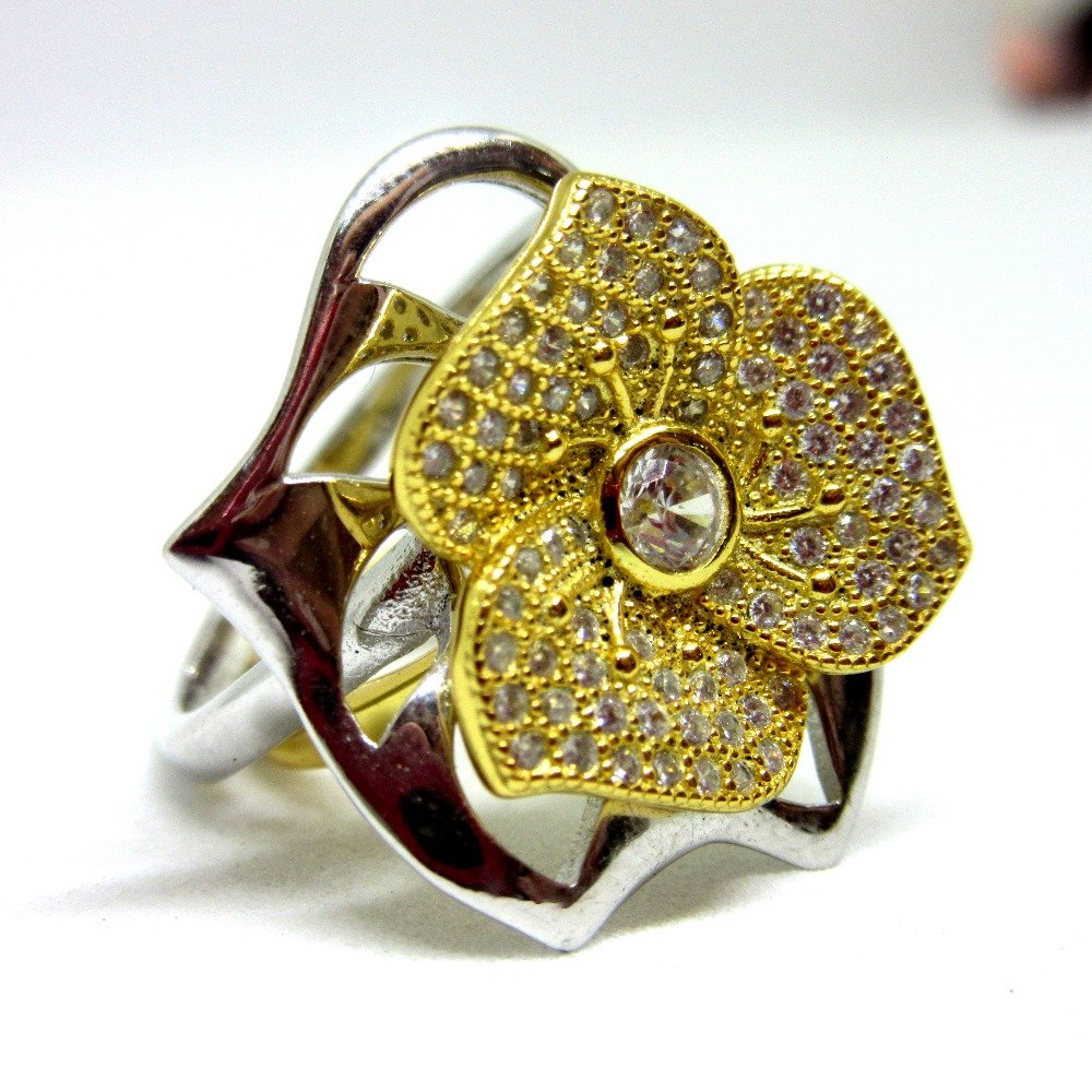 2 in 1 amazing flower designer silver 925 ring