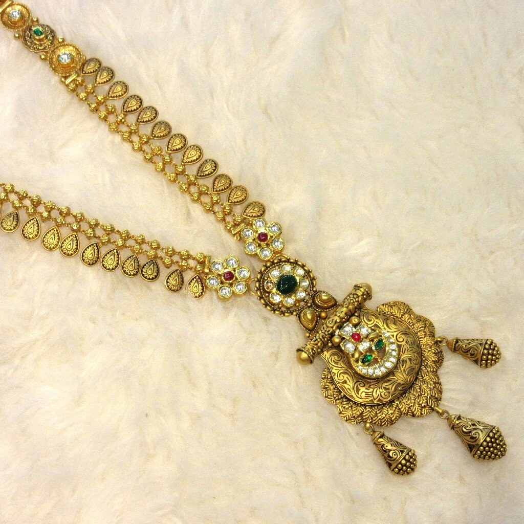 Gold 22k 916 long jadtar set