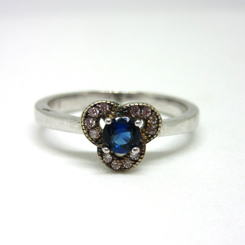 Silver 925 royal blue stone ring sr925-105
