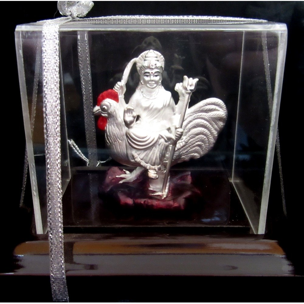 Silver emrald bahuchar maa statue(murti) mrt-266