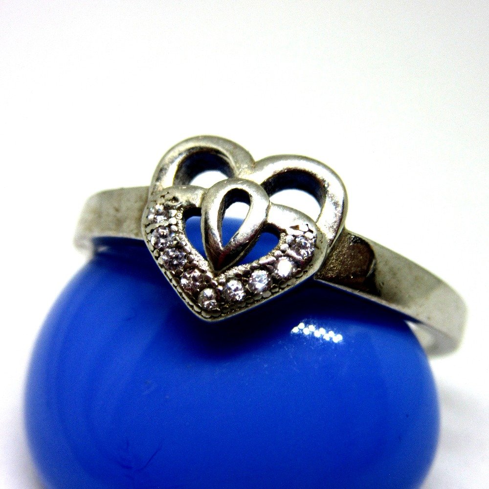 925 silver heart shape ring sr925-150