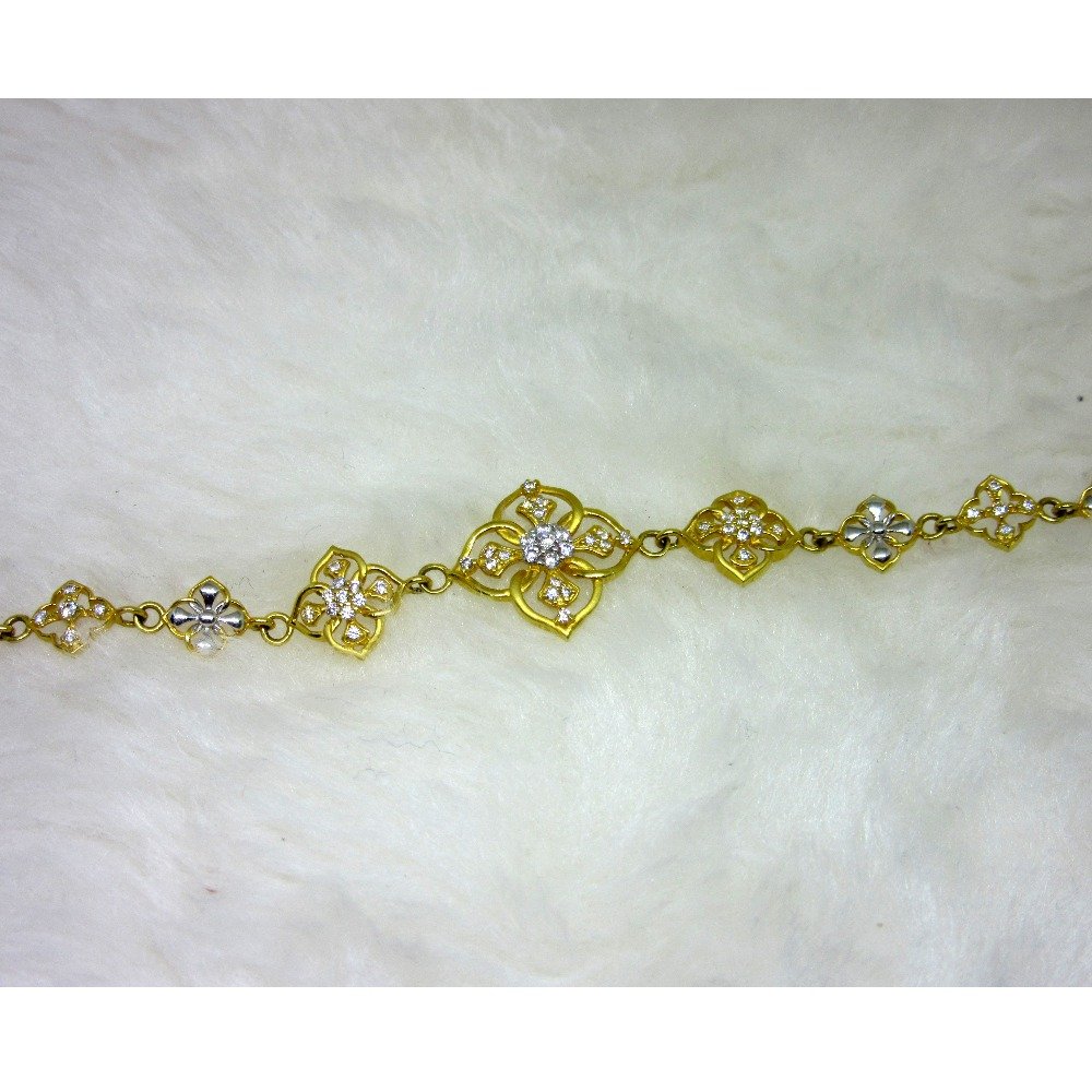 Gold Fancy Small Diamond Ledies Bracelet