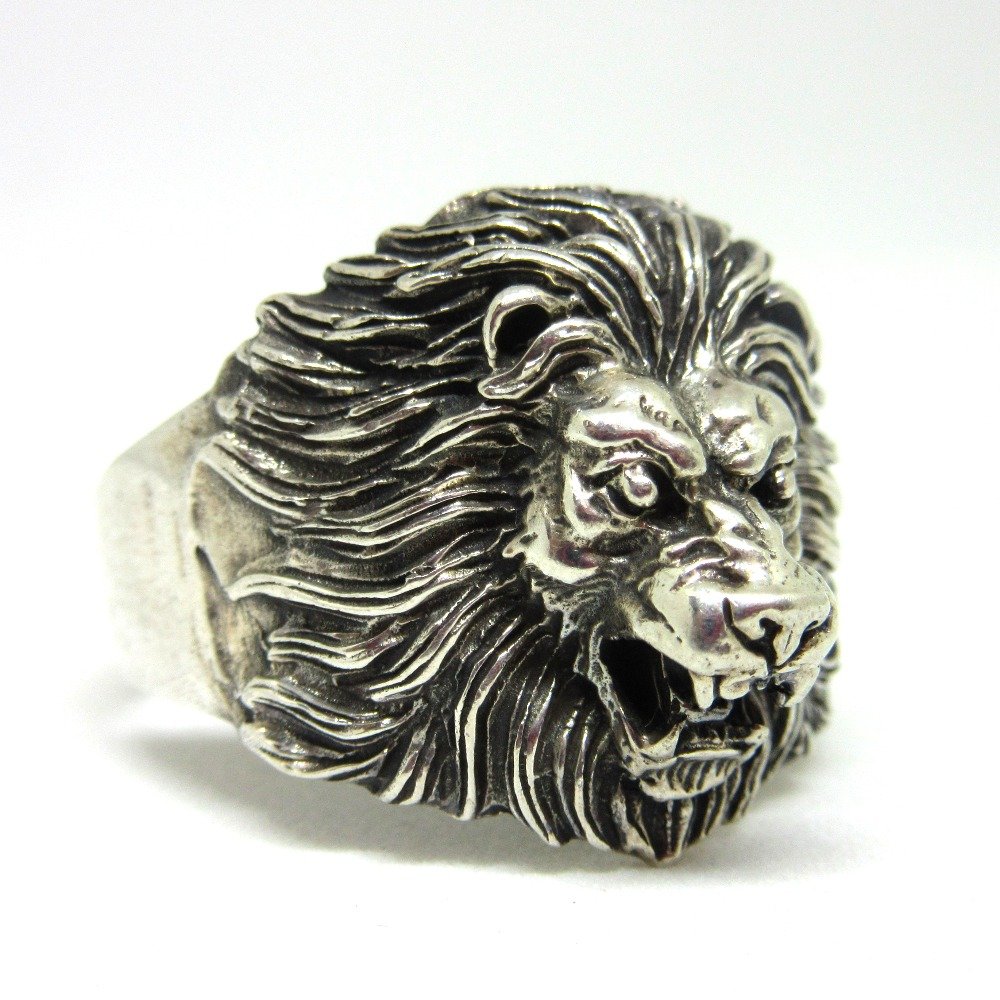 Men's Sterling Silver Lion Ring - Jewelry1000.com