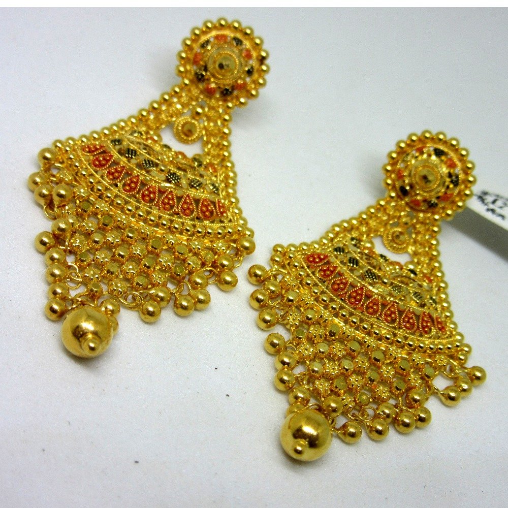 gold 22k hm916 culcutti short necklace set