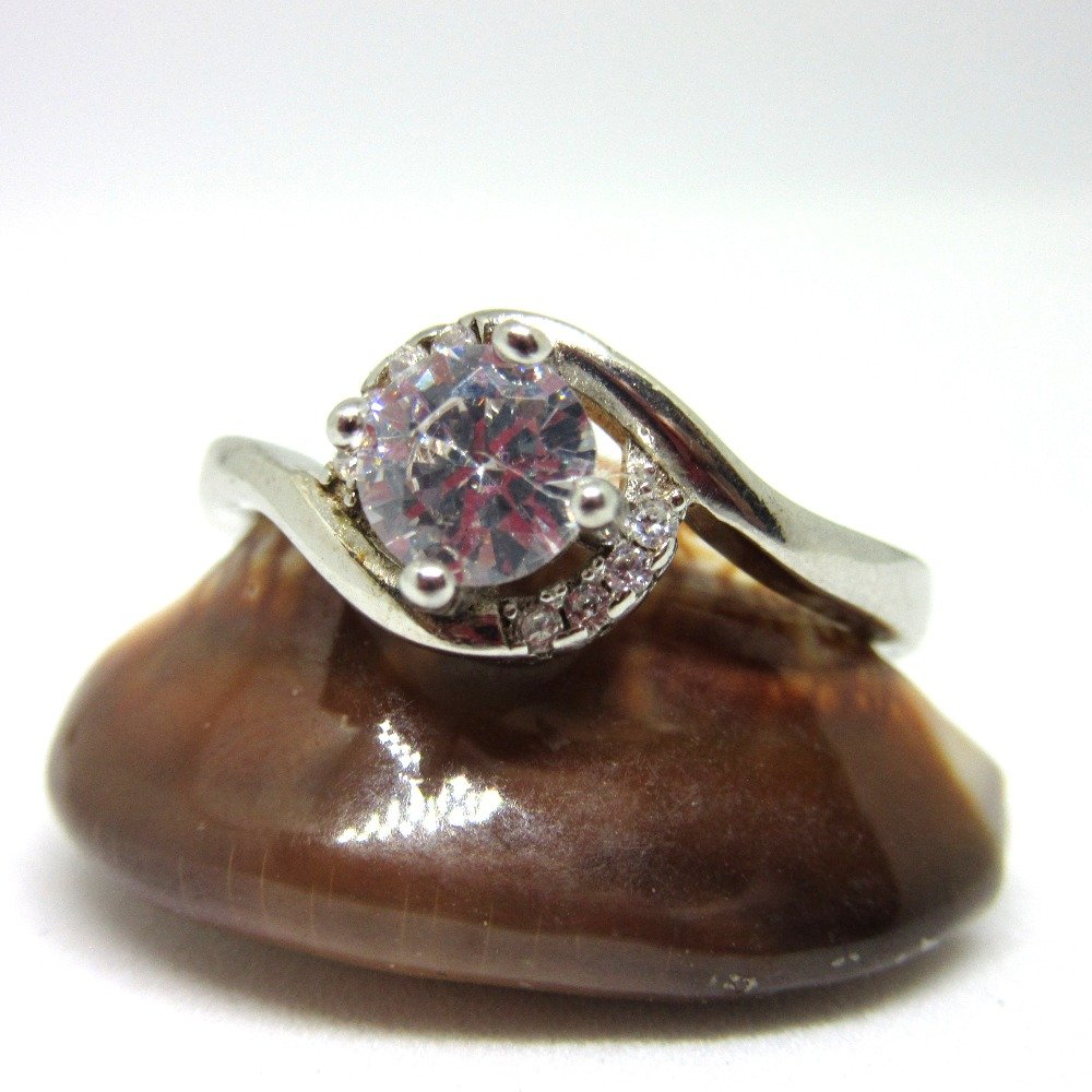 Silver 925 single stone ring sr925-5