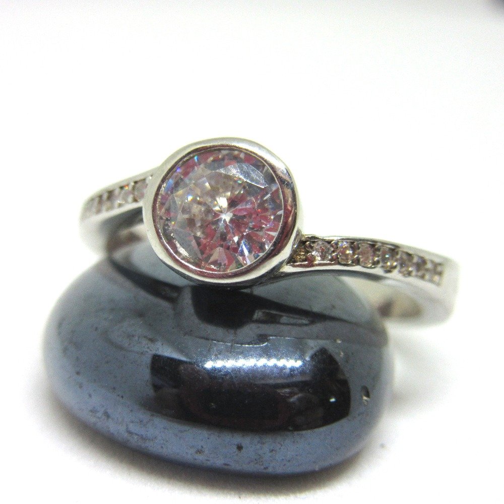 Silver 925 single stone ring sr925-13