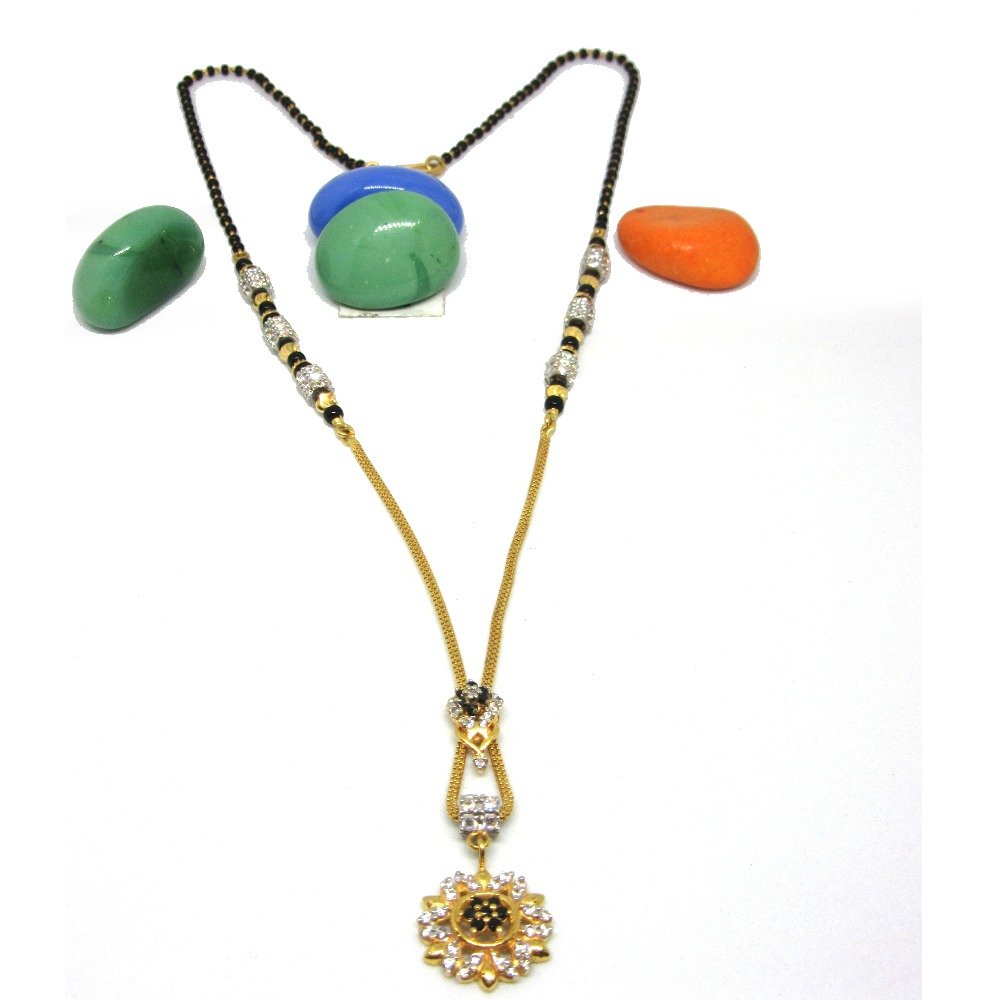 Gold Fancy Diamond DailyWear MangalSutra Dokiya