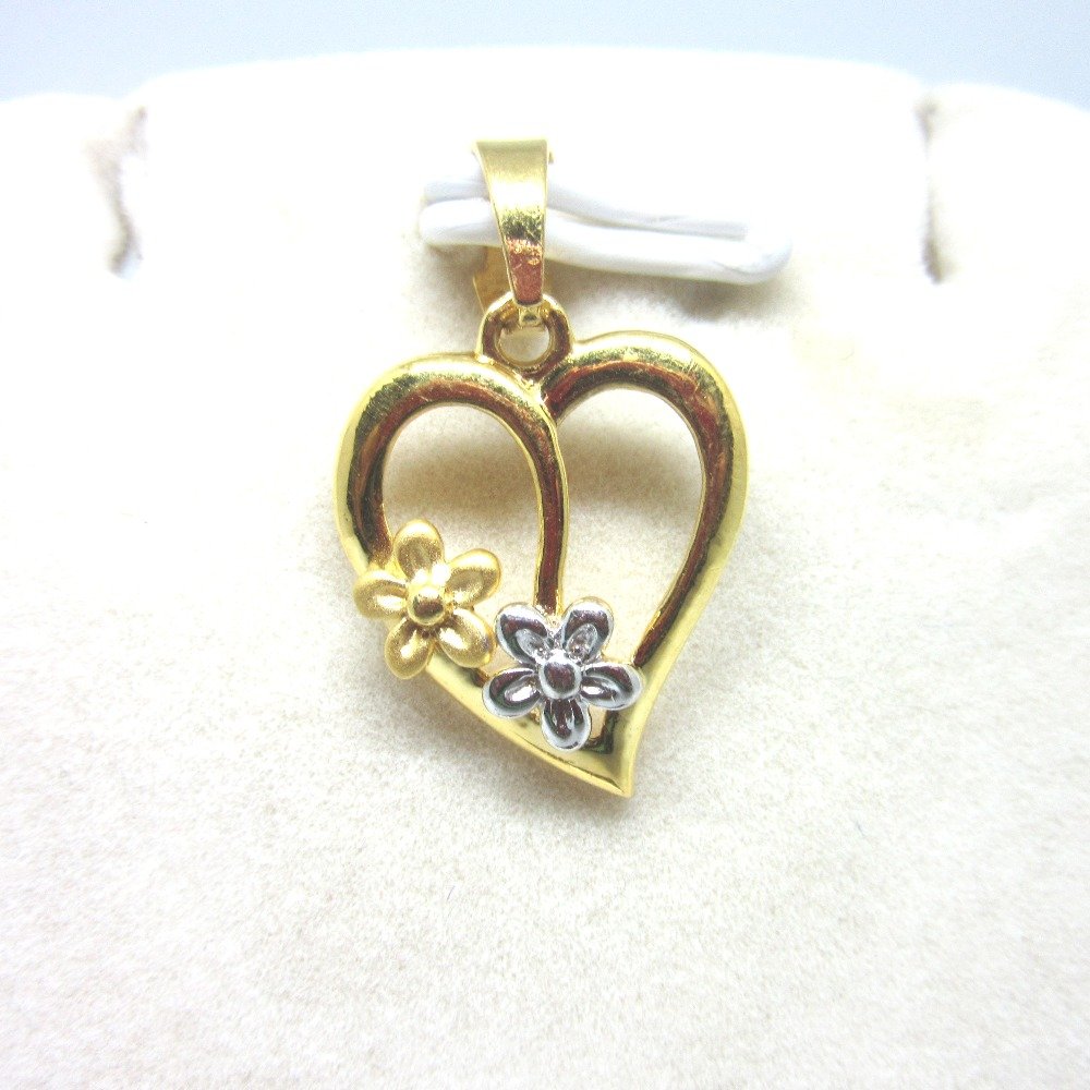 Heart With Little Flower Design Pendent