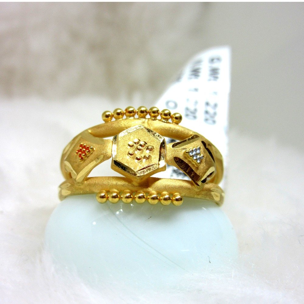 Gold karda ladies ring