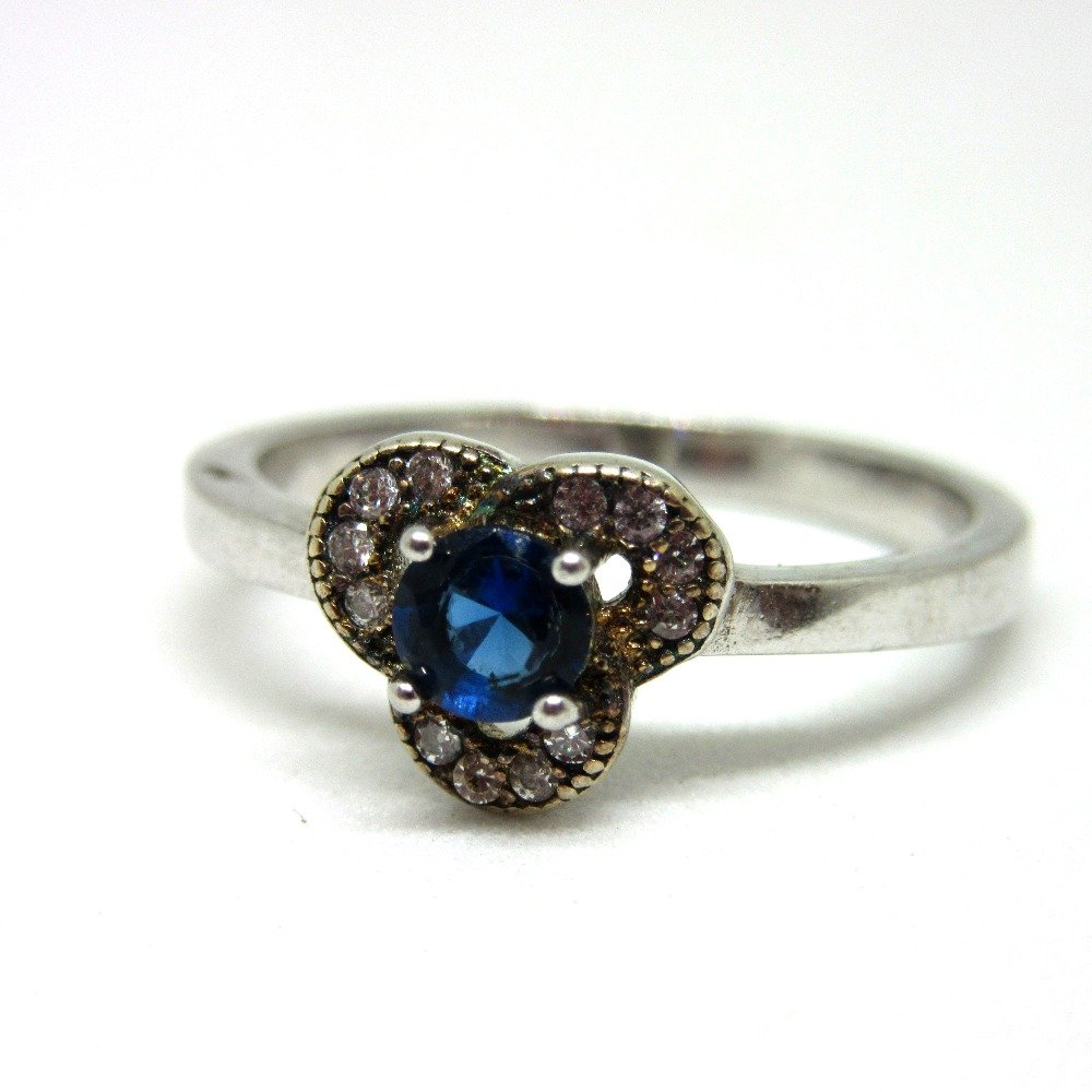 Silver 925 royal blue stone ring sr925-105