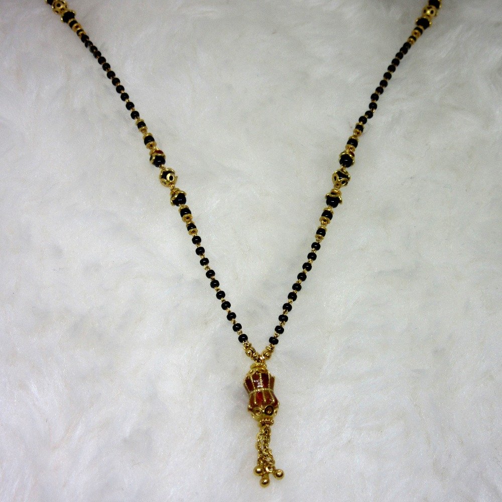 Gold classic meena mangalsutra dokiya
