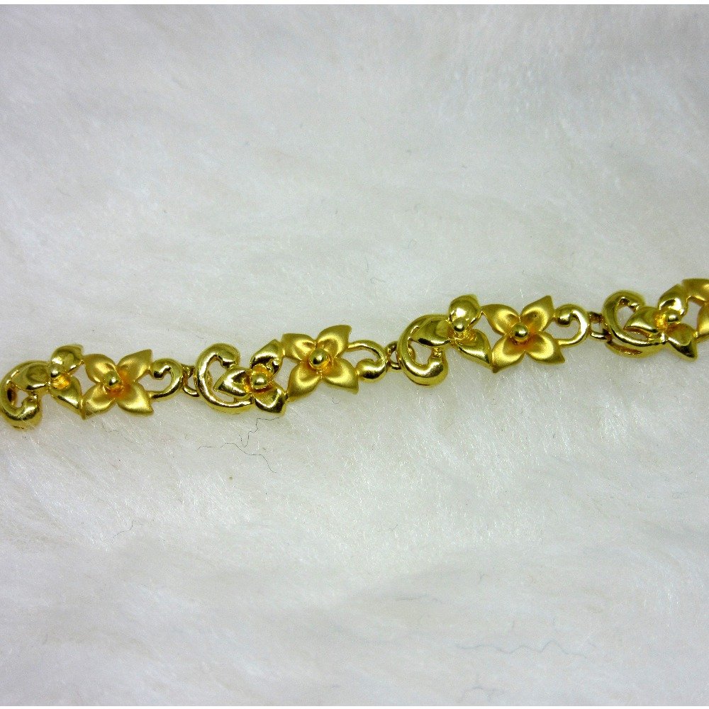 Gold Flower Design Ledies Bracelet