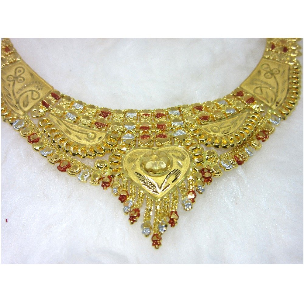 Gold hm916 handmade lite weight necklace set