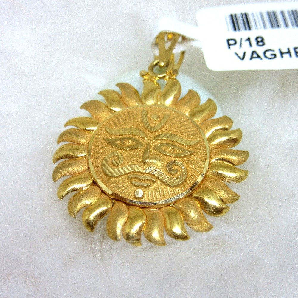 Gold surya pendent