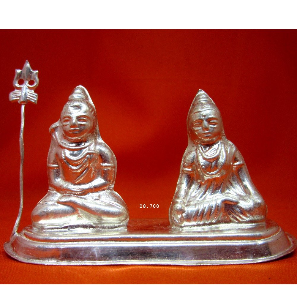Silver Shree Shiv-Parvati Statue(Murti) MRT-22