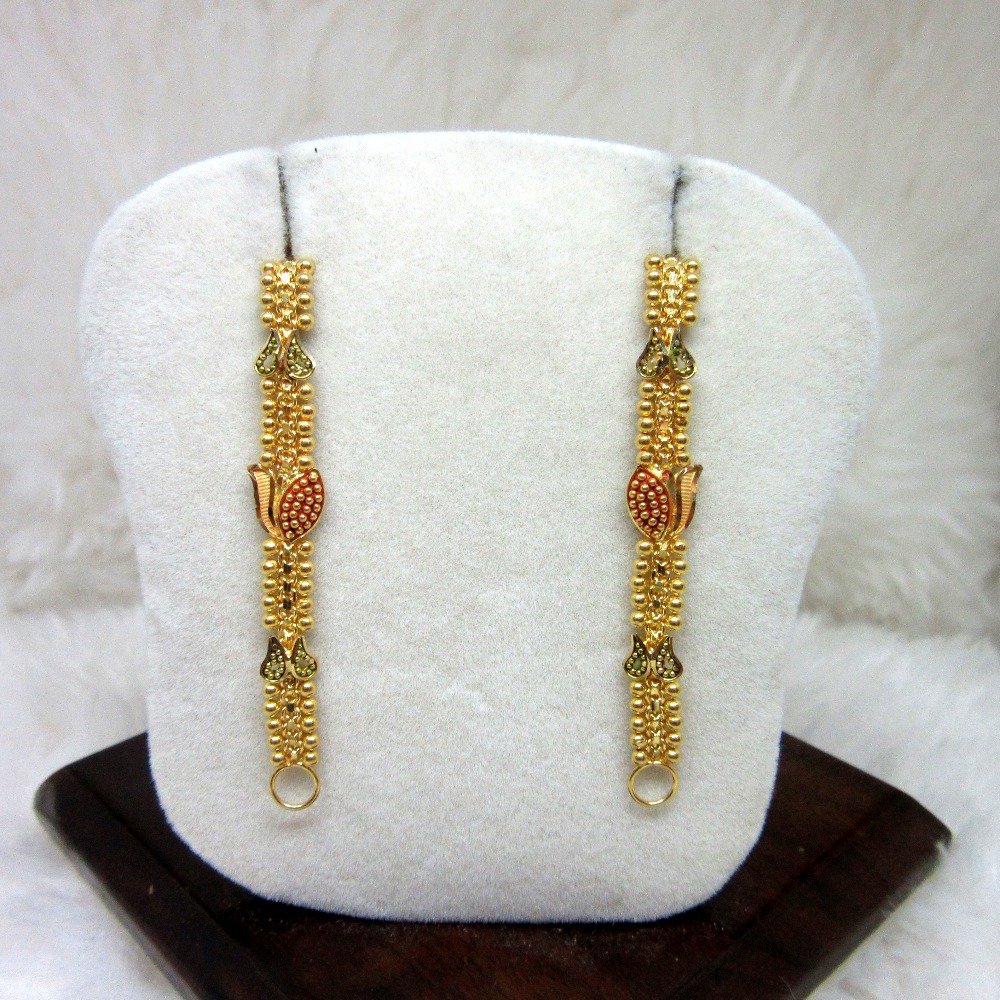 Gold 22k Hm916 Antique Designer Broad Rajwadi Kanser