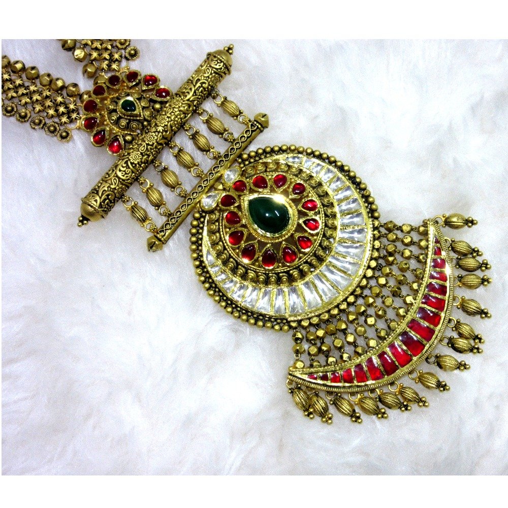 Long classic jadtar antique set