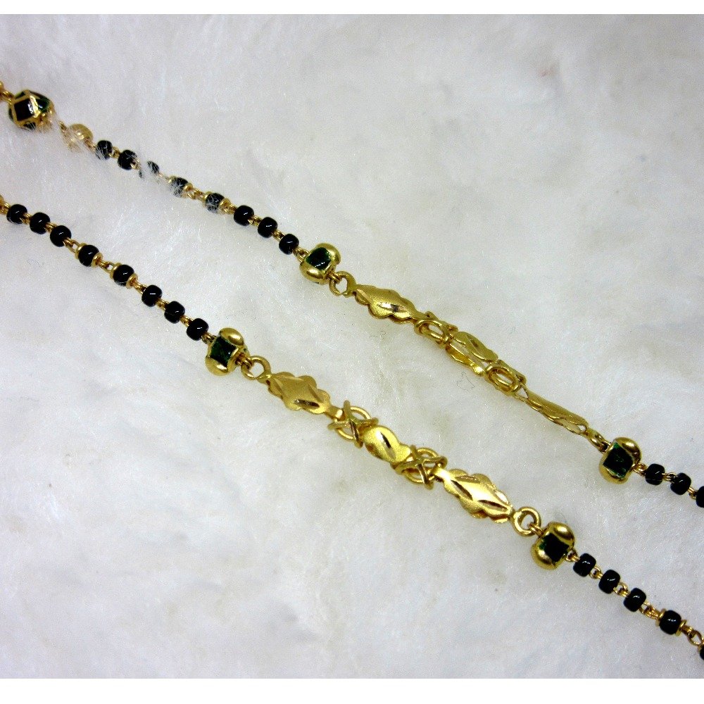 Gold semi jadtar classic mangalsutra