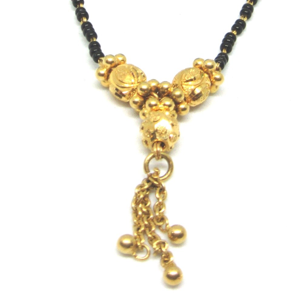 Gold Fancy Verticle Mangalsutra Dokiya