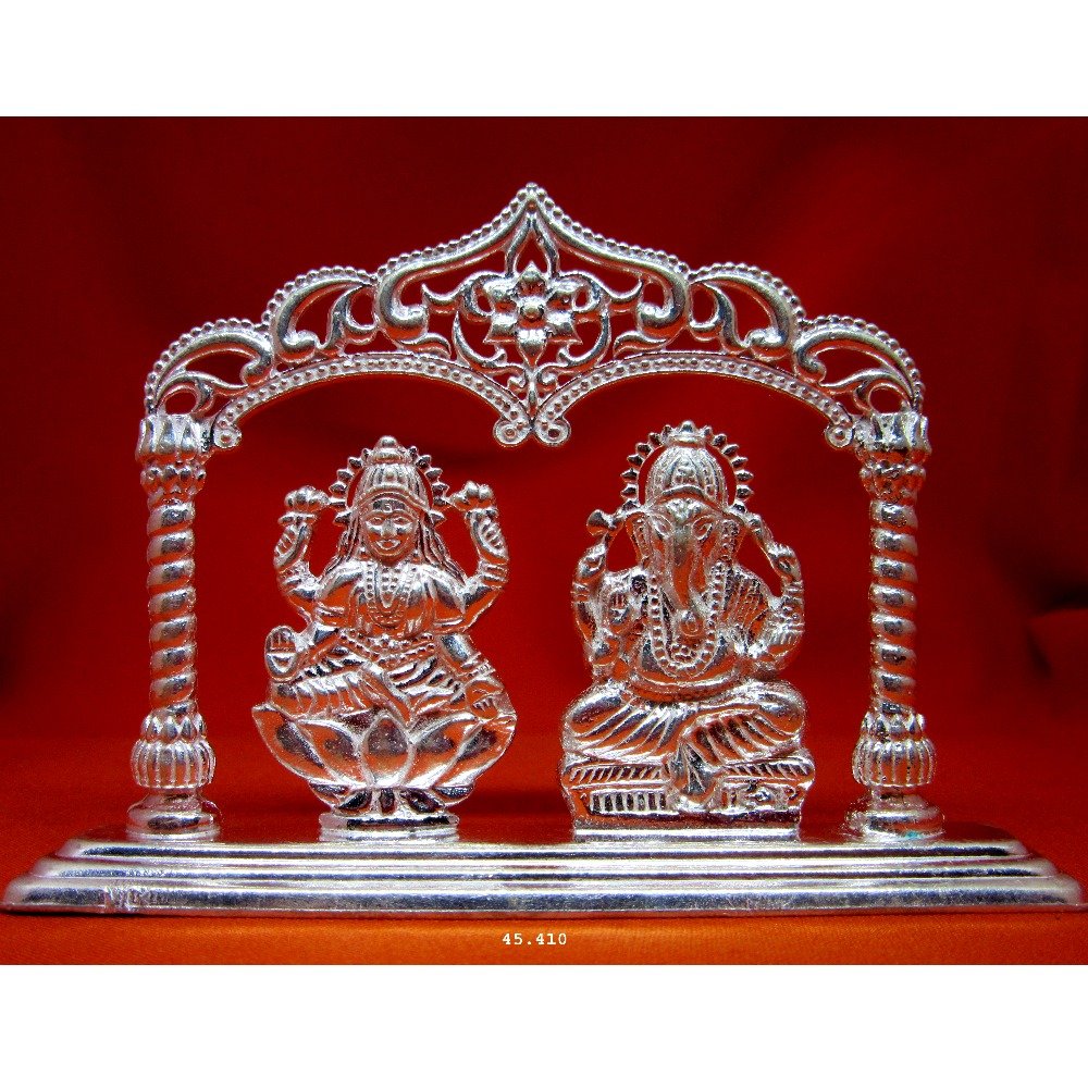 Silver shree ganesh-lakshmiji merath gate murti (statue) mrt-53