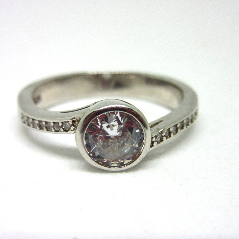 Silver 925 single stone ring sr925-13