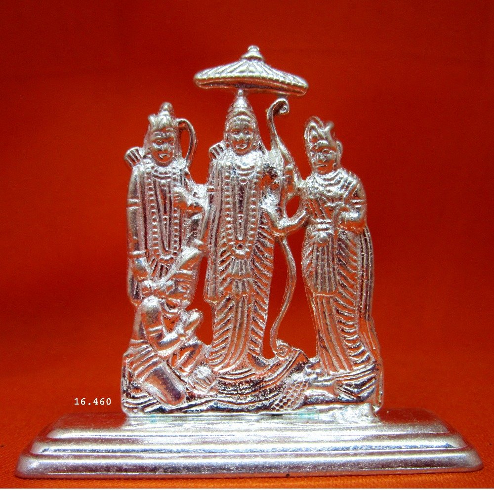 Silver Shree Ram Laxman Janki Statue(Murti) MRT-139