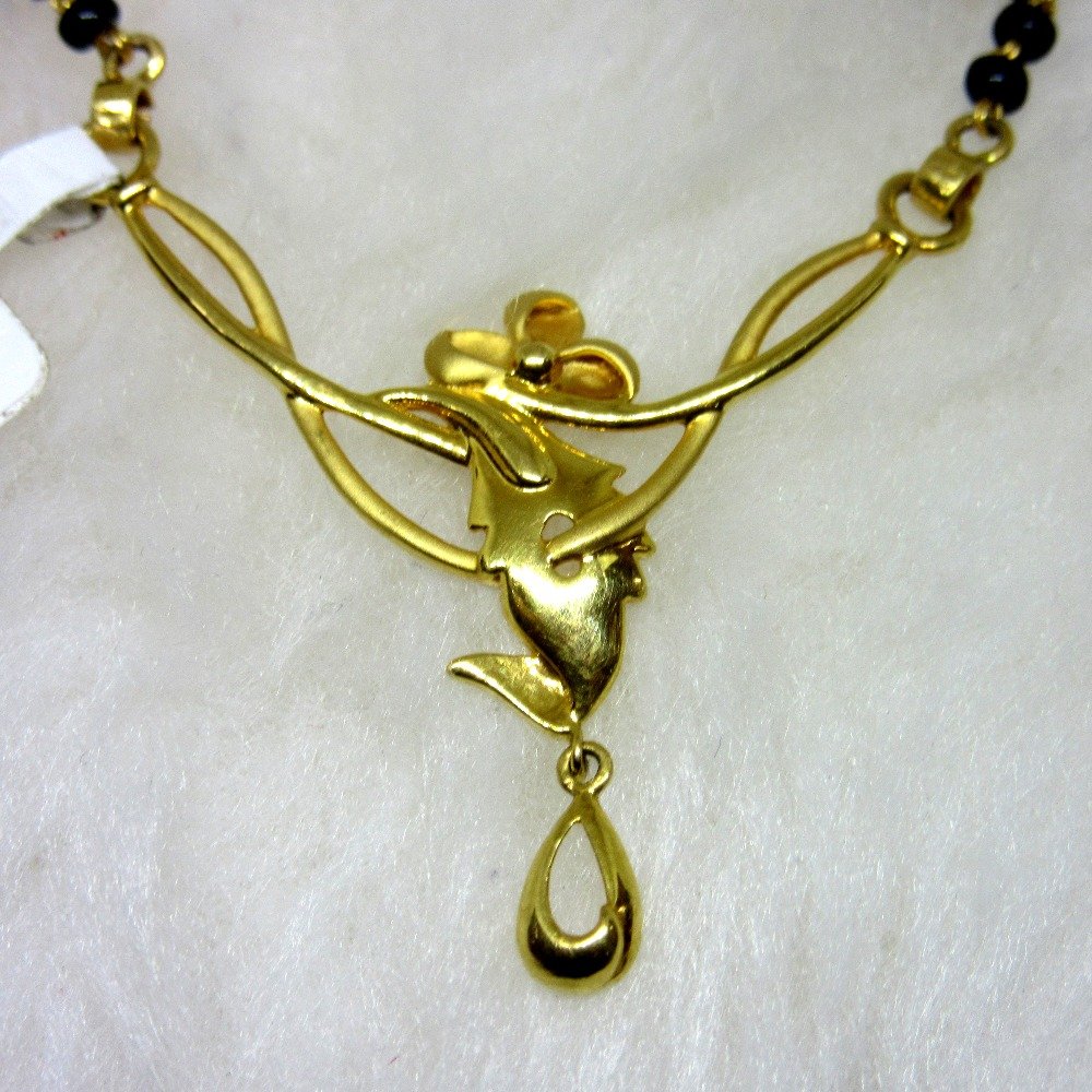Gold casting mangalsutra with tops