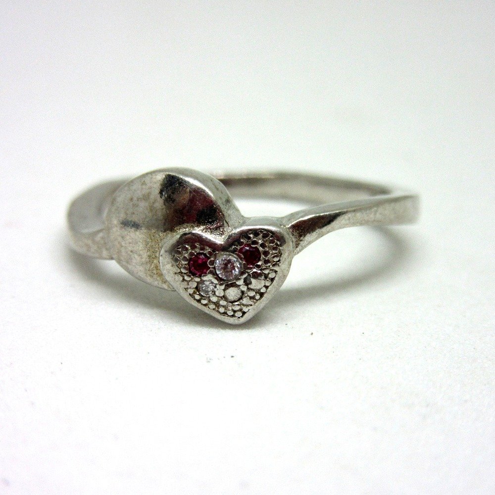 Silver 925 heart shape ring sr925-92