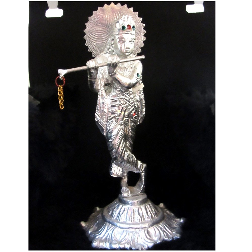 Metal shree krishna statue(murti) washable & unbreakable hdm-8