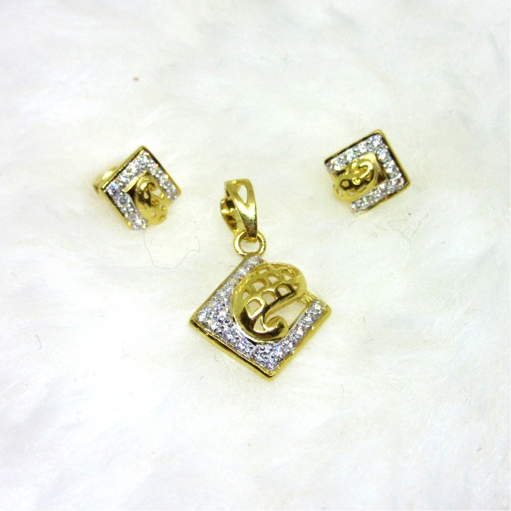 Gold 22k hm916  pendant set